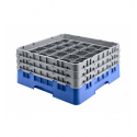 CAMBRO 36S534-168 - Cesta de lavado 36 comp. 2 alturas - 7,2 cm Ø máx. - alt. máx. 14,9 cm - 50 x 50 x 18,4 cm - Azul