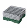 CAMBRO 36S638-119 - Cesta de lavado 36 comp. 3 alturas - 7,2 cm Ø máx. - alt. máx. 17,6 cm - 50 x 50 x 22,5 cm - Verde sherwood