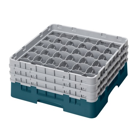 CAMBRO 36S638-414 - Panier de lavage 36 comp. 3 hauteurs - 7,2 cm Ø max. - alt. max. 17,6 cm - 50 x 50 x 22,5 cm - Cerceta