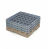 CAMBRO 36S638-184 - Cesta de lavado 36 comp. 3 alturas - 7,2 cm Ø máx. - alt. máx. 17,6 cm - 50 x 50 x 22,5 cm - Beige