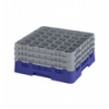 CAMBRO 36S738-186 - Cesta de lavado 36 comp. 3 alturas - 7,2 cm Ø máx. - alt. máx. 20 cm - 50 x 50 x 22,5 cm - Azul marino