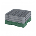 CAMBRO 36S738-119 - Cesta de lavado 36 comp. 3 alturas - 7,2 cm Ø máx. - alt. máx. 20 cm - 50 x 50 x 22,5 cm - Verde sherwood