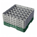 CAMBRO 36S800-119 - Cesta de lavado 36 comp. 4 alturas - 7,2 cm Ø máx. - alt. máx. 21,7 cm - 50 x 50 x 26,7 cm - Verde sherwood