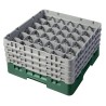 CAMBRO 36S800-119 - Washing basket 36 comp. 4 heights - 7,2 cm Ø max. - height. max. 21.7 cm - 50 x 50 x 26.7 cm - Sherwood Gree