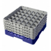 CAMBRO 36S800-186 - Cesta de lavado 36 comp. 4 alturas - 7,2 cm Ø máx. - alt. máx. 21,7 cm - 50 x 50 x 26,7 cm - Azul marino