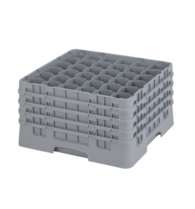 CAMBRO 36S900-151 - Cesta de lavado 36 comp. 4 alturas - 7,2 cm Ø máx. - alt. máx. 24,1 cm - 50 x 50 x 26,7 cm - Gris claro