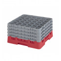 CAMBRO 36S900-163 - Cesta de lavado 36 comp. 4 alturas - 7,2 cm Ø máx. - alt. máx. 24,1 cm - 50 x 50 x 26,7 cm - Rojo