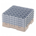 CAMBRO 36S900-184 - Cesta de lavado 36 comp. 4 alturas - 7,2 cm Ø máx. - alt. máx. 24,1 cm - 50 x 50 x 26,7 cm - Beige