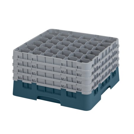 CAMBRO 36S900-414 - Panier de lavage 36 comp. 4 hauteurs - 7,2 cm Ø max. - alt. max. 24,1 cm - 50 x 50 x 26,7 cm - Cerceta