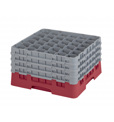 CAMBRO 36S900-416 - Cesta de lavado 36 comp. 4 alturas - 7,2 cm Ø máx. - alt. máx. 24,1 cm - 50 x 50 x 26,7 cm - Arándano