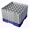 CAMBRO 36S1114-186 - Panier de lavage 36 comp. 6 hauteurs - 7,2 cm Ø max. - alt. max. 29,9 cm - 50 x 50 x 34,9 cm - Bleu marine