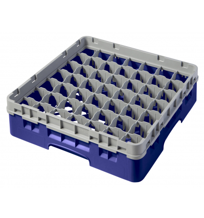 CAMBRO 49S318-186 - Cesta de lavado 49 comp. 1 altura - 6 cm Ø máx. - alt. máx. 9,4 cm - 50 x 50 x 14,3 cm - Azul marino