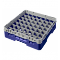 CAMBRO 49S318-186 - Cesta de lavado 49 comp. 1 altura - 6 cm Ø máx. - alt. máx. 9,4 cm - 50 x 50 x 14,3 cm - Azul marino