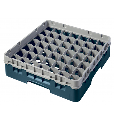 CAMBRO 49S318-414 - Cesta de lavado 49 comp. 1 altura - 6 cm Ø máx. - alt. máx. 9,4 cm - 50 x 50 x 14,3 cm - Cerceta