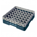 CAMBRO 49S318-414 - Cesta de lavado 49 comp. 1 altura - 6 cm Ø máx. - alt. máx. 9,4 cm - 50 x 50 x 14,3 cm - Cerceta