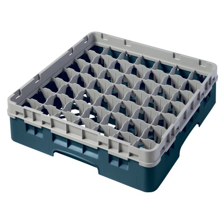 CAMBRO 49S318-414 - Panier de lavage 49 comp. 1 hauteur - 6 cm Ø max. - alt. max. 9,4 cm - 50 x 50 x 14,3 cm - Cerceta