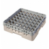 CAMBRO 49S318-184 - Cesta de lavado 49 comp. 1 altura - 6 cm Ø máx. - alt. máx. 9,4 cm - 50 x 50 x 14,3 cm - Beige