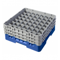 CAMBRO 49S638-168 - Cesta de lavado 49 comp. 3 alturas - 6 cm Ø máx. - alt. máx. 17,6 cm - 50 x 50 x 22,5 cm - Azul