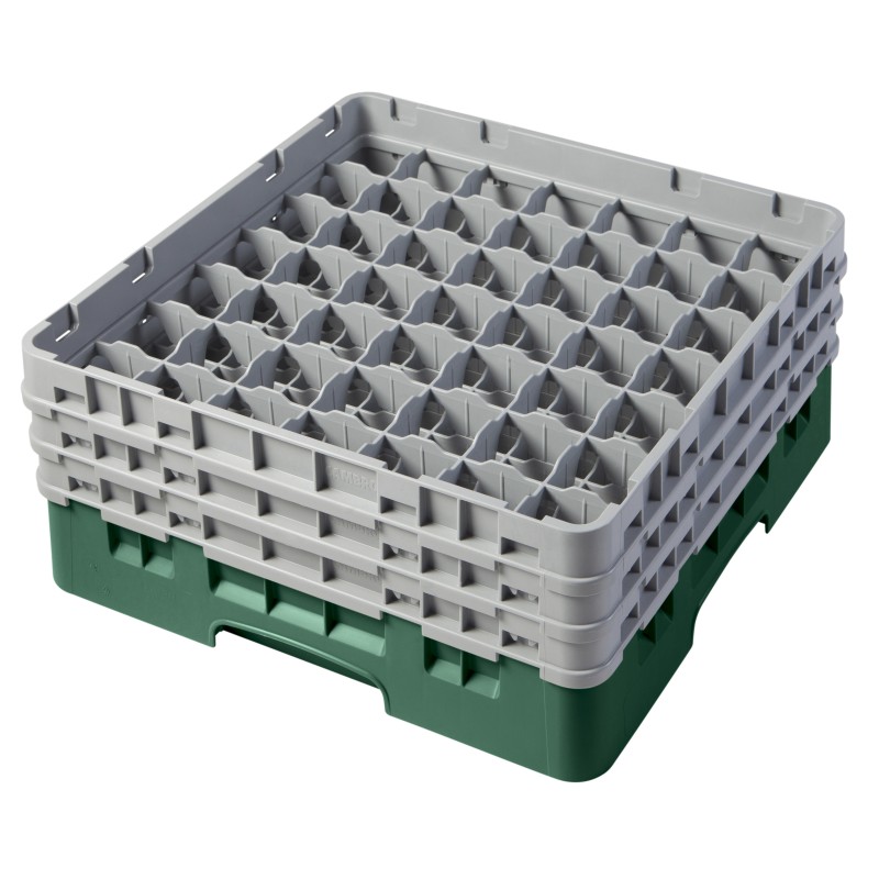 CAMBRO 49S638-119 - Washing basket 49 comp. 3 heights - 6 cm Ø max. - height. max. 17.6 cm - 50 x 50 x 22.5 cm - Sherwood Green