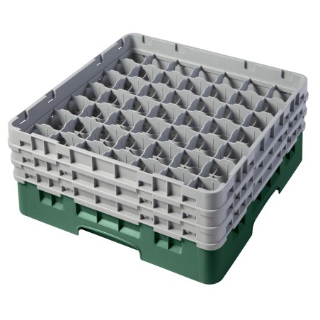 CAMBRO 49S638-119 - Washing basket 49 comp. 3 heights - 6 cm Ø max. - height. max. 17.6 cm - 50 x 50 x 22.5 cm - Sherwood Green