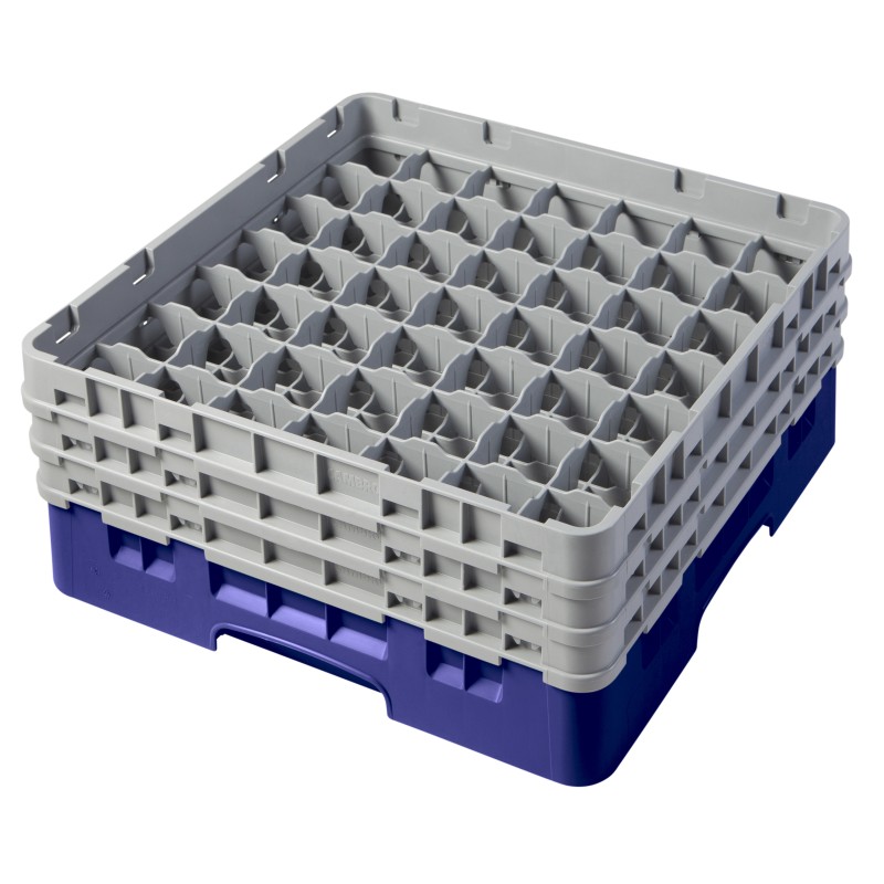 CAMBRO 49S638-186 - Washing basket 49 comp. 3 heights - 6 cm Ø max. - height. max. 17.6 cm - 50 x 50 x 22.5 cm - Navy blue