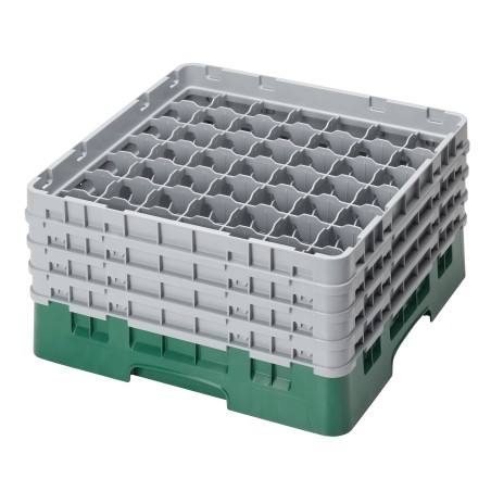 CAMBRO 49S800-119 - Washing basket 49 comp. 4 heights - 6 cm Ø max. - height. max. 21.7 cm - 50 x 50 x 26.7 cm - Sherwood Green