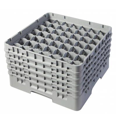 CAMBRO 49S958-151 - Cesta de lavado 49 comp. 5 alturas - 6 cm Ø máx. - alt. máx. 25,8 cm - 50 x 50 x 30,8 cm - Gris claro