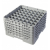 CAMBRO 49S958-151 - Cesta de lavado 49 comp. 5 alturas - 6 cm Ø máx. - alt. máx. 25,8 cm - 50 x 50 x 30,8 cm - Gris claro