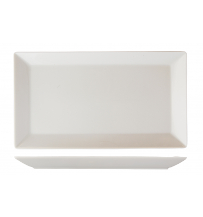 Rechteckige Quelle Porzellan weißes Quadrat 28,5 x 15 cm. B'ghest 01210023 (6 Einheiten)