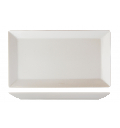 Porcelaine source rectangulaire carré blanc 28,5x15 cm. B'ghest 01210023 (6 unités)