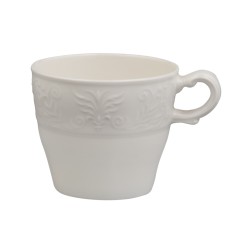 Taza de café moka porcelana Blanco con grabado Karla 10 cl. B'GHEST 01170109 (6 unidades)