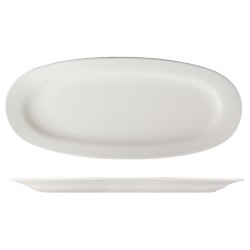 Fuente oval llana con ala porcelana Blanco Atlantic 56x24 cm. ROSENHAUS 01010010 (6 unidades)