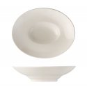 Plat ovale hondo avec large aile blanc blanc 25x20 cm. Rosenhaus 01010256 (6 unités)