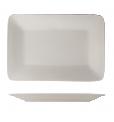 Fuente rectangular llana porcelana Blanco Atlantic 36x25 cm. ROSENHAUS 01010258 (6 unidades)