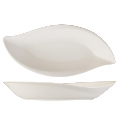 Plato presentación forma hoja porcelana Blanco Atlantic Hoja 30,5cm. ROSENHAUS 01010281 (6 unidades)