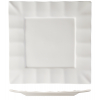 Plate à plaque plate carrée Porcelaine d'aile blanche Aatlantique blanc 28 cm. Rosenhaus 01010285 (6 unités)