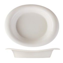 Fuente oval honda porcelana Blanco Atlantic Oval 32 cm. ROSENHAUS 01010294 (6 unidades)