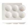 Apérifiant 6 cercles de porcelaine Cercle d'atlantique blanc 24x18 cm. Rosenhaus 01010304 (6 unités)