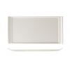 Source rectangulaire plate avec porcelaine de bordure ascendante Atlantique blanc 32x16 cm. Rosenhaus 01010310 (6 unités)