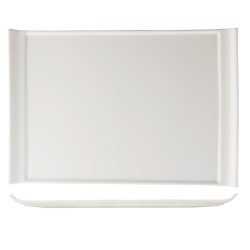 Fuente rectangular llana con borde hacia arriba porcelana Blanco Atlantic 29x15 cm. ROSENHAUS 01010311 (6 unidades)