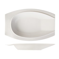 Rabanera barca de porcelana Blanco 15 cm atlantic. ROSENHAUS 01010317 (12 unidades)