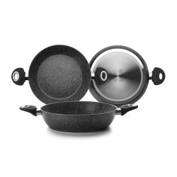 4 unidades de IBILI 440828 SARTEN HONDA CON 2 ASAS NATURA 28 CM