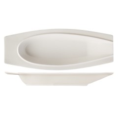 Rabanera alargada de porcelana Blanco 30,5 cm atlantic. ROSENHAUS 01010319 (12 unidades)