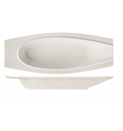 Alargado Rabanera de porcelaine blanche 30,5 cm Atlantique. Rosenhaus 01010319 (12 unités)