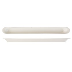Extended snack plate Porcelain white atlantic baguette 21 cm. Rosenhaus 01010323 (12 units)