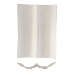 Fuente rectangular con dos compartimentos porcelana Blanco Atlantic 24x17.6 cm. ROSENHAUS 01010326 (6 unidades)