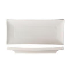Fuente rectangular llana gruesa porcelana Blanco Atlantic Grueso 34x15cm. ROSENHAUS 01010330 (6 unidades)