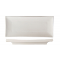 Thick plain rectangular source Porcelain white Atlantic thick 34x15cm. Rosenhaus 01010330 (6 units)