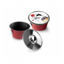 FLANEROS CON TAPA INOX Y CIERRE VENUS 16X9.4CM 1.2L 6 UNIDADES DE IBILI 356016