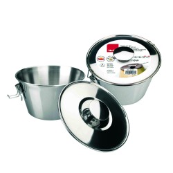 FLANEROS CON TAPAS Y CIERRES INOXIDABLES 16CM 1.2L 6 UNIDADES DE IBILI 651616